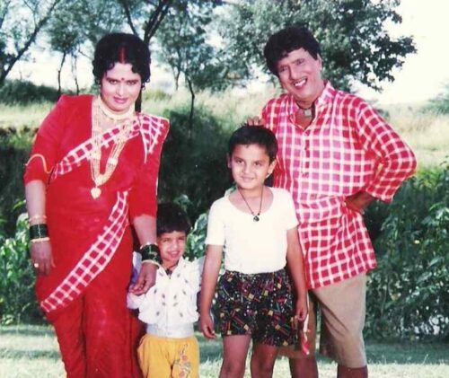 Usha Chavan with family